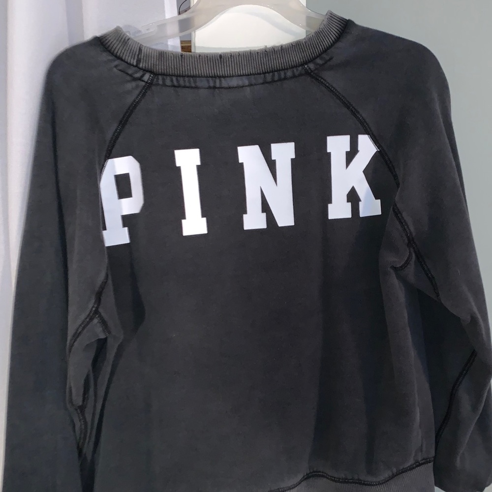 PINK Cropped Crew Neck